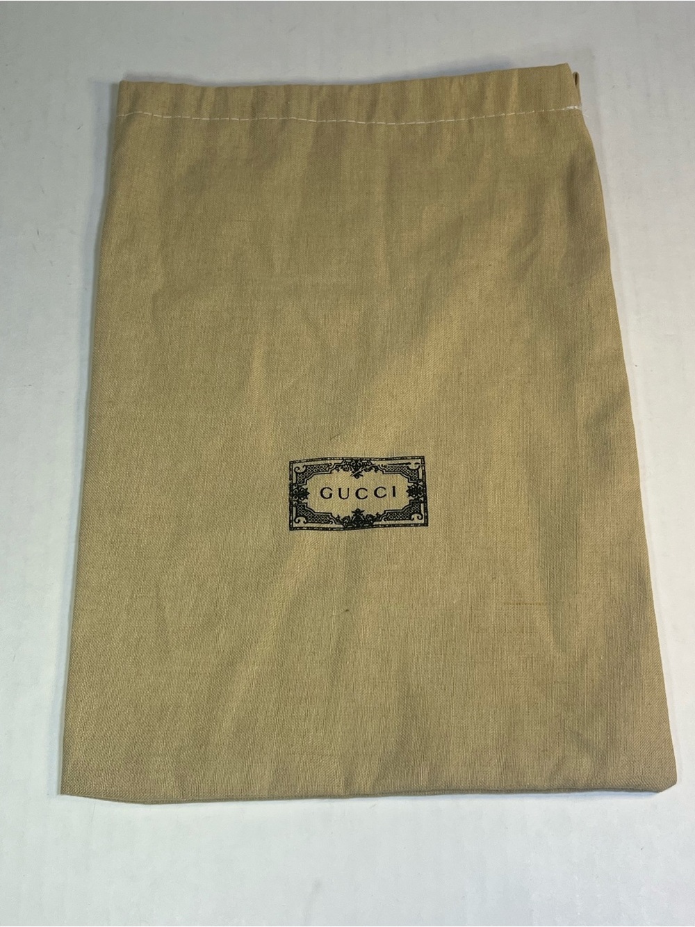 Gucci Beige and Black Logo Dust Pouch